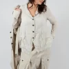 Mesh Silk Jacket in Eraser