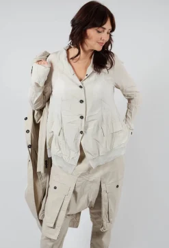 Mesh Silk Jacket in Eraser