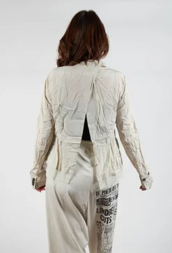 Mesh Silk Jacket in Eraser