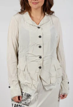 Mesh Silk Jacket in Eraser