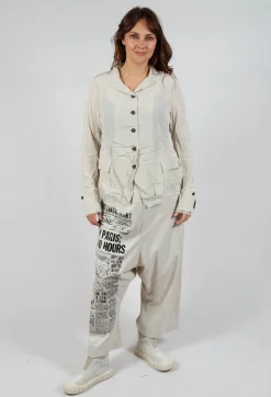 Mesh Silk Jacket in Eraser