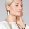 Metal Earrings in Gold and Black