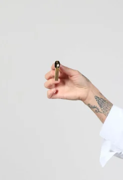 Metal Earrings in Gold and Black