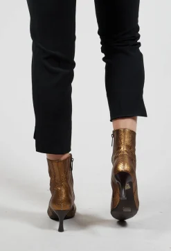 Metallic Ankle Boot Heels in Oro Metallizzato