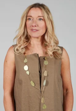 Metallic Bronze Lariat Necklace