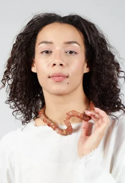 Metallic Choker in Orange