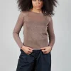 Metallic Fine Knit Jumper in Yuta