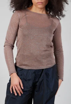 Metallic Fine Knit Jumper in Yuta