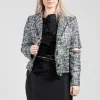 Metallic Jacket in Black / Silver