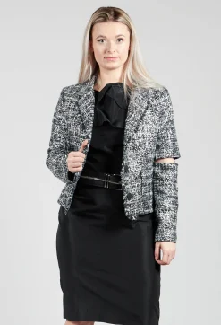 Metallic Jacket in Black / Silver