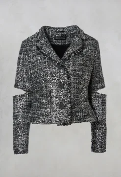 Metallic Jacket in Black / Silver