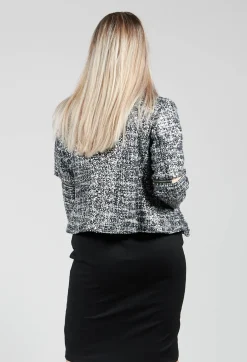Metallic Jacket in Black / Silver