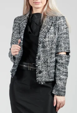 Metallic Jacket in Black / Silver
