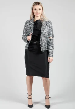 Metallic Jacket in Black / Silver