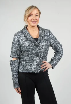 Metallic Jacket in Black / Silver