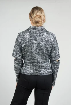 Metallic Jacket in Black / Silver