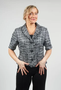 Metallic Jacket in Black / Silver