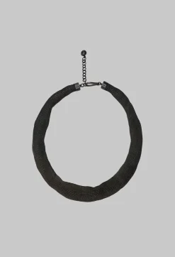 Metallic Wire Choker in Grey
