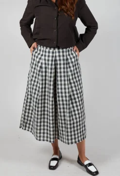 Mid Length Skirt in Asfalto Check