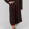 Mid Length Skirt in Ebano Check