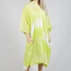 Midi Cotton Shirt Dress in Sun Print