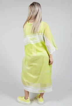 Midi Cotton Shirt Dress in Sun Print