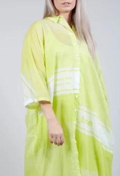 Midi Cotton Shirt Dress in Sun Print
