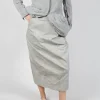 Midi Length Skirt in Moon Brush