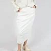 Midi Length Skirt in Starwhite Brush