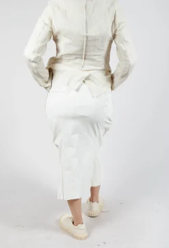Midi Length Skirt in Starwhite Brush