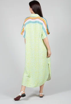 Midi Shirt Dress in Blue