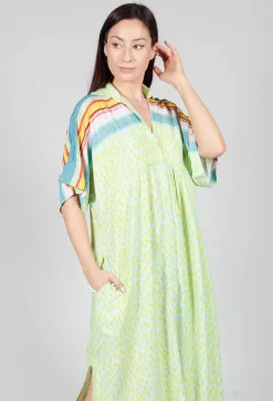 Midi Shirt Dress in Blue