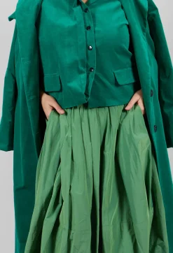Midi Skirt in Apple Green