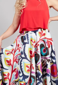 Midi Skirt in Mexico Print