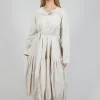 Midi Smock Dress in Beige