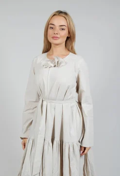 Midi Smock Dress in Beige