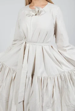 Midi Smock Dress in Beige
