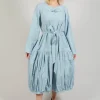 Midi Smock Dress in Blue