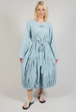 Midi Smock Dress in Blue