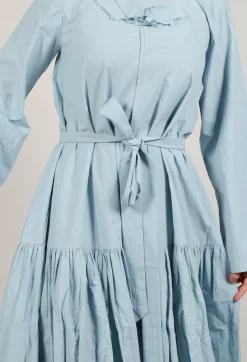 Midi Smock Dress in Blue