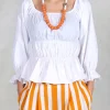 Milkmaid Blouse in White