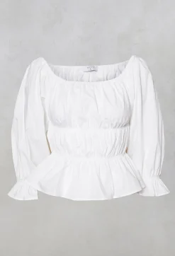 Milkmaid Blouse in White
