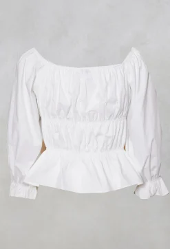 Milkmaid Blouse in White