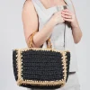 Milos Crochet Bag in Black