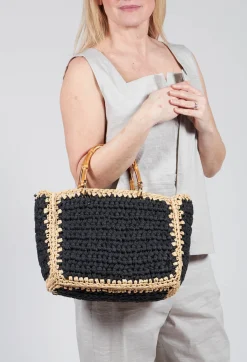 Milos Crochet Bag in Black