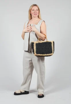 Milos Crochet Bag in Black