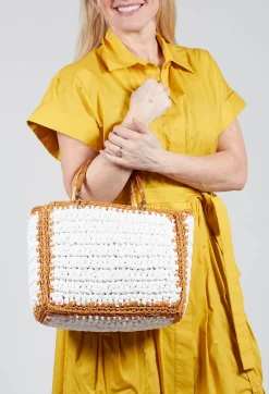 Milos Crochet Bag in White