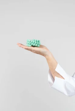 Mint Springwire Woven Ball Bracelet
