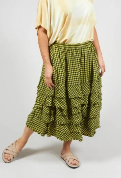 Mitteldeal Skirt in Ingwer Yellow and Black Check