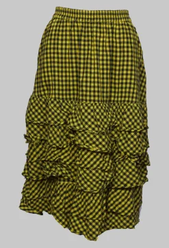 Mitteldeal Skirt in Ingwer Yellow and Black Check